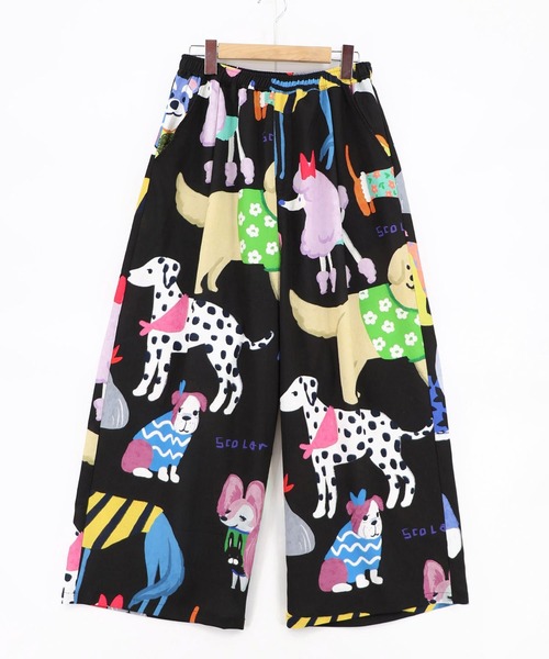 ScoLar(スカラー)の「ScoLar(スカラー) 3柄展開 リラックスワイドパンツ(その他パンツ・レディース・ブラウン/ブラック・MEDIUM)」の13枚目の写真