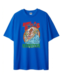 DTF ディスタイム クールコットン オーバーサイズ 半袖Tシャツ ブルー
