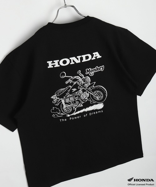 HONDA NSR50 Tシャツ L ホンダ セール】HONDA バックプリント 半袖Tシャツ NSR50・Monkey 刺繍ロゴ