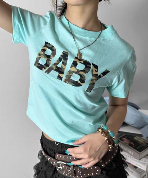 セール】【大優勝トップス買わなきゃ損！】BABYカモフラTシャツ/ 半袖
