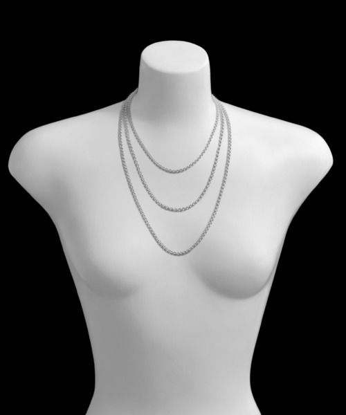 YArKA（ヤーカ）の「【YArKA/ヤーカ】narrow double ring structure necklace [SICA13-50] / 2重の小円ネックレス（ネックレス・メンズ・シルバー・FREE）」の11枚目の写真