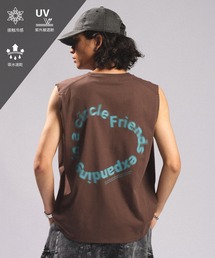 RAGEBLUE（レイジブルー）の「＜接触冷感/吸水速乾＞BLURRED CIRCLE LOGO SLEEVELESS TEE/ボカシサークルロゴノースリＴシャツ（Tシャツ/カットソー）」