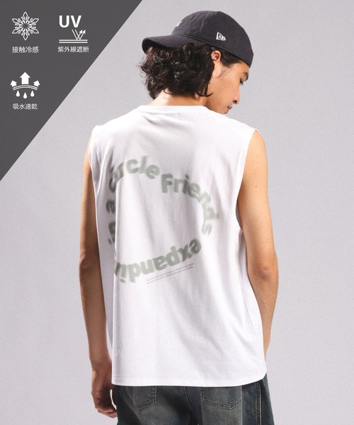 RAGEBLUE(レイジブルー)の「<接触冷感/吸水速乾>BLURRED CIRCLE LOGO SLEEVELESS TEE/ボカシサークルロゴノースリTシャツ(Tシャツ/カットソー・メンズ・ブラック/ホワイト/ブラウン・MEDIUM/LARGE)」の2枚目の写真