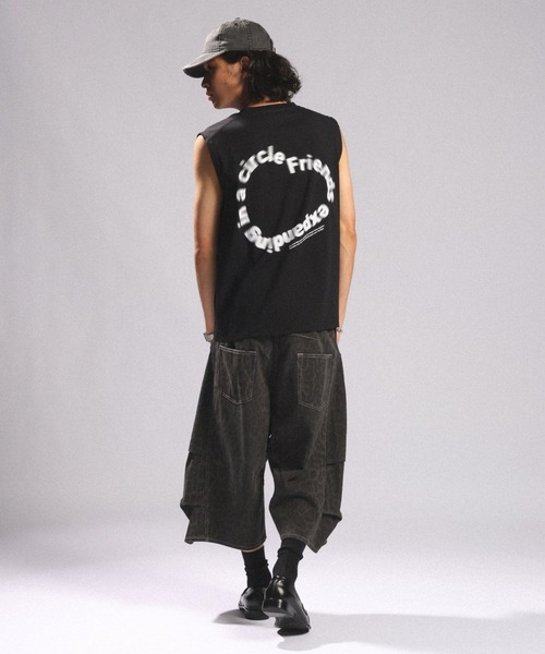 RAGEBLUE(レイジブルー)の「<接触冷感/吸水速乾>BLURRED CIRCLE LOGO SLEEVELESS TEE/ボカシサークルロゴノースリTシャツ(Tシャツ/カットソー・メンズ・ブラック/ホワイト/ブラウン・MEDIUM/LARGE)」の13枚目の写真