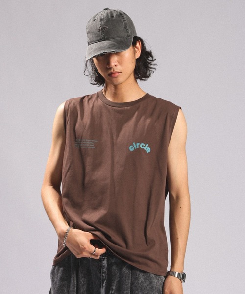 RAGEBLUE(レイジブルー)の「<接触冷感/吸水速乾>BLURRED CIRCLE LOGO SLEEVELESS TEE/ボカシサークルロゴノースリTシャツ(Tシャツ/カットソー・メンズ・ブラック/ホワイト/ブラウン・MEDIUM/LARGE)」の22枚目の写真