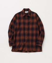 【FOLL / フォル】brushed cotton cashmere check shirt