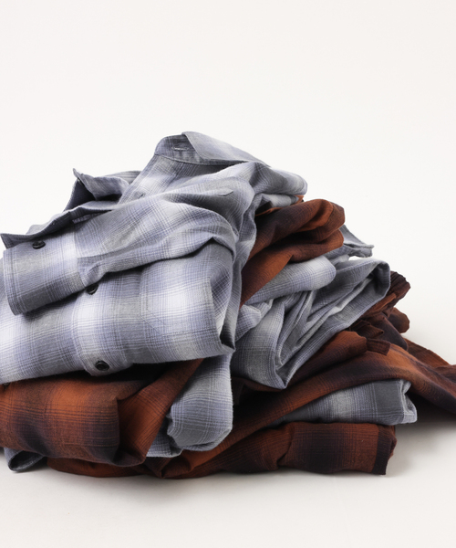 UNFOLLOW（アンフォロー）の「【FOLL / フォル】brushed cotton cashmere check shirt（シャツ/ブラウス・メンズ・ブラウン/グレー・1/2/3）」の7枚目の写真