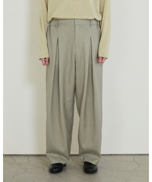THEENDQUESTION（ジエンドクエスチョン）の「Banding wide pants / BEIGE（スラックス・レディース・その他・1/2）」の2枚目の写真
