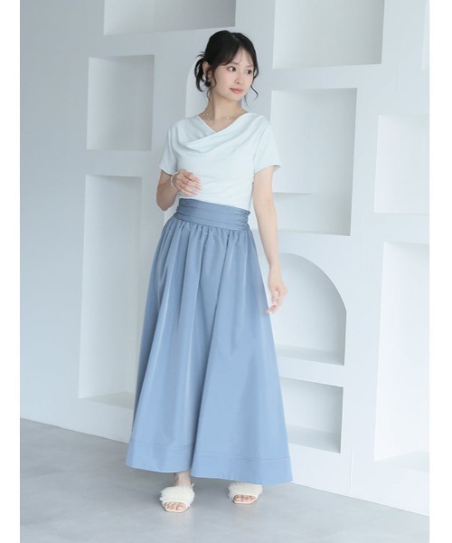 fifth（フィフス）の「ニュアンスドレープサイドギャザー半袖トップス（Tシャツ/カットソー・レディース・ピンク/ブルー・M）」の17枚目の写真