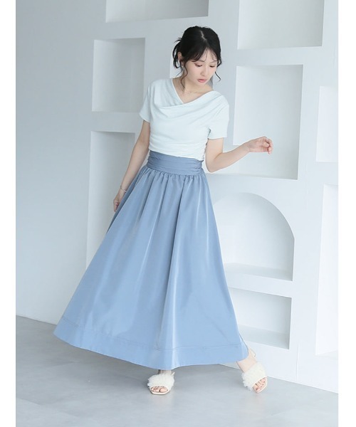 fifth（フィフス）の「ニュアンスドレープサイドギャザー半袖トップス（Tシャツ/カットソー・レディース・ピンク/ブルー・M）」の18枚目の写真