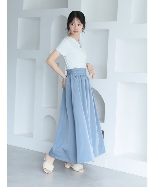 fifth（フィフス）の「ニュアンスドレープサイドギャザー半袖トップス（Tシャツ/カットソー・レディース・ピンク/ブルー・M）」の19枚目の写真