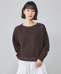 メッシュクロップドニット