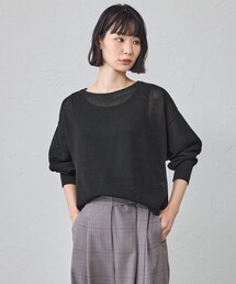 メッシュクロップドニット