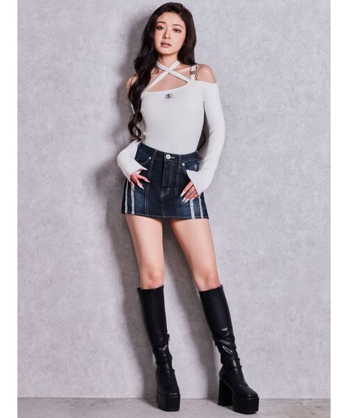 GYDA(ジェイダ)の「ストレッチチャンキーブーツ(ブーツ・レディース・ブラック・SMALL/MEDIUM/LARGE)」の8枚目の写真