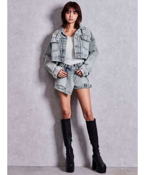 GYDA(ジェイダ)の「ストレッチチャンキーブーツ(ブーツ・レディース・ブラック・SMALL/MEDIUM/LARGE)」の13枚目の写真