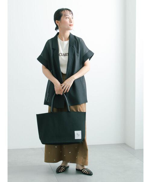 Te chichi(テチチ)の「【イージーケア/マシンウォッシャブル】メッシュフレンチスリーブジャケット(ノーカラージャケット・レディース・ブラック/ネイビー/ベージュ・F)」の10枚目の写真