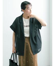 Te chichi（テチチ）の「【イージーケア/マシンウォッシャブル】メッシュフレンチスリーブジャケット（ノーカラージャケット）」