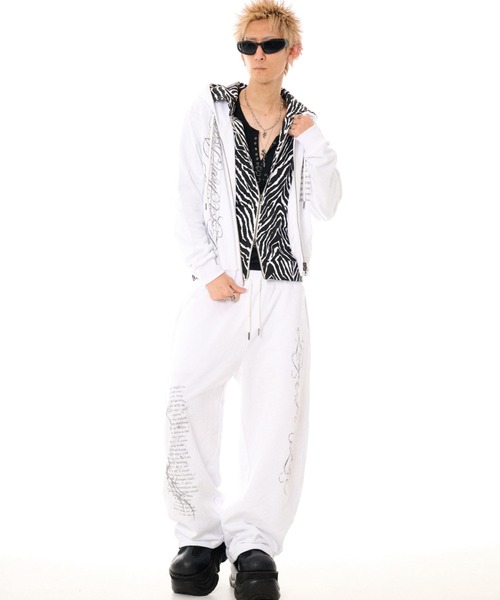 FUGA(フーガ)の「『FUGA/フーガ』ゼブラ柄Wウエストバレルレッグスウェットパンツ(スウェットパンツ・メンズ・ホワイト/ブラック・L/M)」の11枚目の写真