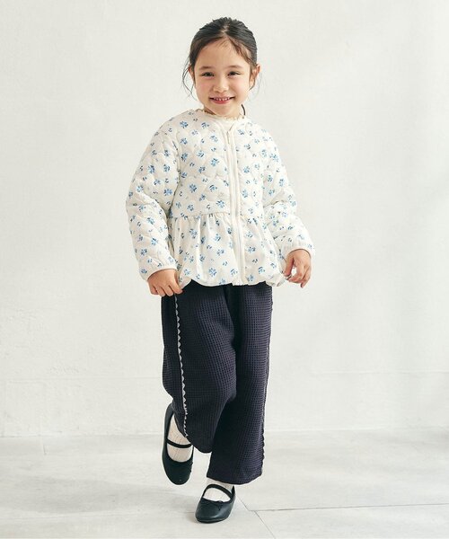 apres les cours（アプレレクール）の「ワッフルロングバレルパンツ_セットアップ可（その他パンツ・キッズ・レッド/チャコール・140/130/120/110/100/90）」の6枚目の写真