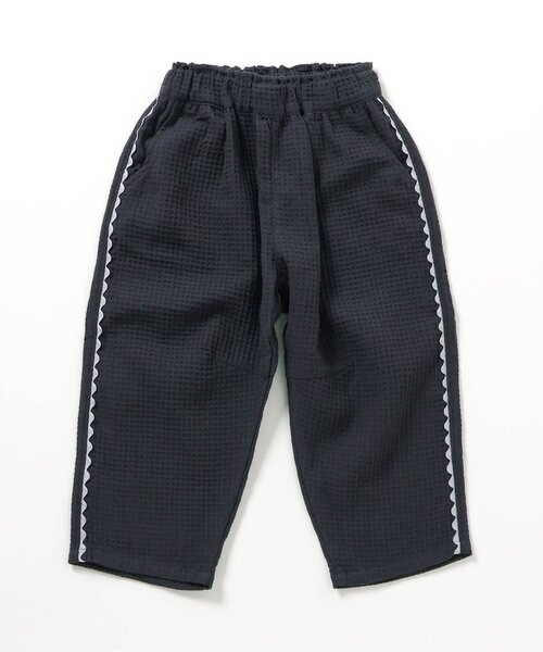 apres les cours（アプレレクール）の「ワッフルロングバレルパンツ_セットアップ可（その他パンツ・キッズ・レッド/チャコール・140/130/120/110/100/90）」の8枚目の写真