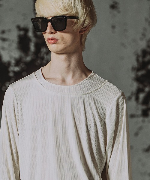 NO ID.(ノーアイディ)の「mlt5806-イレギュラーネックPO プルオーバー(859006-551T)(Tシャツ/カットソー・メンズ・グレー/ブラック/ホワイト・2/1)」の22枚目の写真