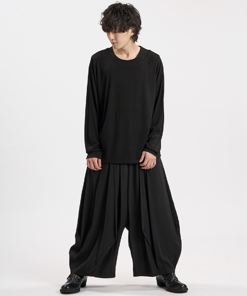 NO ID.(ノーアイディ)の「mlt5806-イレギュラーネックPO プルオーバー(859006-551T)(Tシャツ/カットソー・メンズ・グレー/ブラック/ホワイト・2/1)」の7枚目の写真