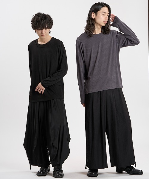 NO ID.(ノーアイディ)の「mlt5806-イレギュラーネックPO プルオーバー(859006-551T)(Tシャツ/カットソー・メンズ・グレー/ブラック/ホワイト・2/1)」の9枚目の写真