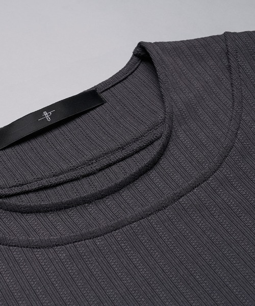 NO ID.(ノーアイディ)の「mlt5806-イレギュラーネックPO プルオーバー(859006-551T)(Tシャツ/カットソー・メンズ・グレー/ブラック/ホワイト・2/1)」の16枚目の写真