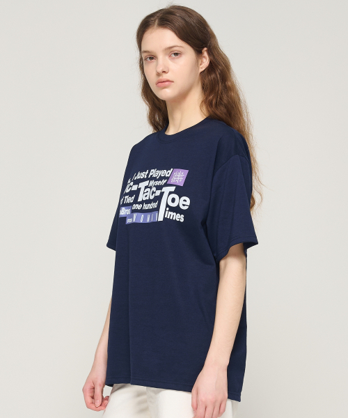 CARGOBROS FOR WOMAN(カーゴブロスフォーウィメン)の「ティックタクトック プレイ 半袖Tシャツ (ネイビー)(Tシャツ/カットソー・レディース・その他・2XL/LARGE/MEDIUM/X-LARGE/SMALL)」の3枚目の写真