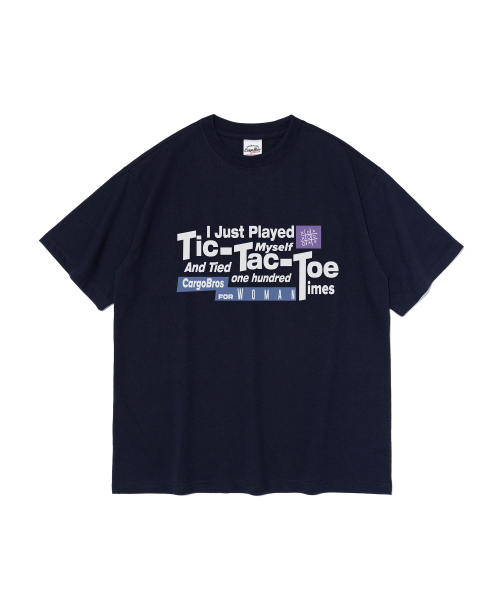 CARGOBROS FOR WOMAN(カーゴブロスフォーウィメン)の「ティックタクトック プレイ 半袖Tシャツ (ネイビー)(Tシャツ/カットソー・レディース・その他・2XL/LARGE/MEDIUM/X-LARGE/SMALL)」の6枚目の写真