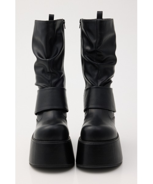 SLY(スライ)の「THICK BELT PLATFORM BOOTS シックベルトプラットフォームブーツ 秋服 冬服(ブーツ・レディース・ブラック/ブラウン・LARGE/MEDIUM/SMALL)」の5枚目の写真
