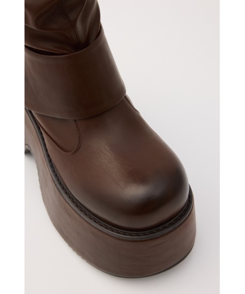 SLY(スライ)の「THICK BELT PLATFORM BOOTS シックベルトプラットフォームブーツ 秋服 冬服(ブーツ・レディース・ブラック/ブラウン・LARGE/MEDIUM/SMALL)」の16枚目の写真