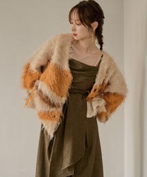 mideal | design pattern shaggy cardigan / デザインパターンシャギーカーディガン(カーディガン/ボレロ)