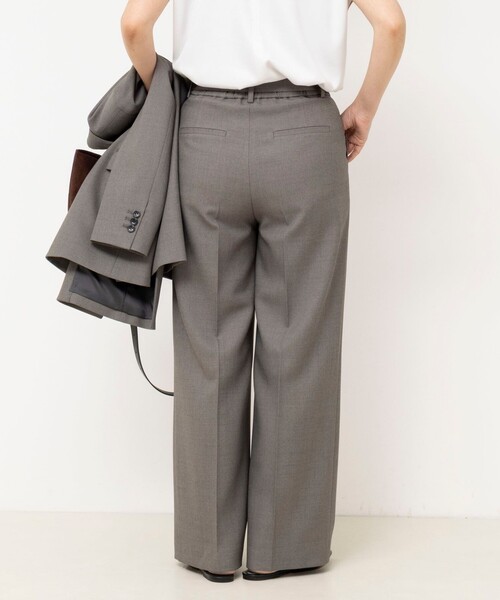 NOLLEY’S Sophi(ノーリーズソフィ)の「《セットアップ対応》ウォッシャブルドライシャークタックセミワイドパンツ(その他パンツ・レディース・ブラウン/グレー・34/36/38)」の12枚目の写真
