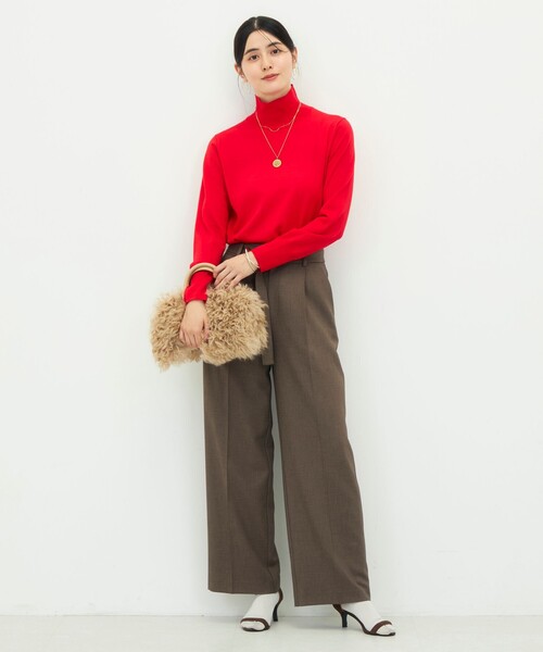 NOLLEY’S Sophi(ノーリーズソフィ)の「《セットアップ対応》ウォッシャブルドライシャークタックセミワイドパンツ(その他パンツ・レディース・ブラウン/グレー・34/36/38)」の15枚目の写真