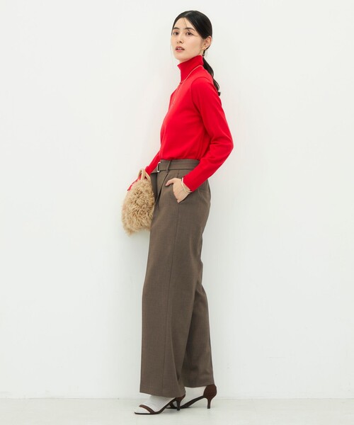 NOLLEY’S Sophi(ノーリーズソフィ)の「《セットアップ対応》ウォッシャブルドライシャークタックセミワイドパンツ(その他パンツ・レディース・ブラウン/グレー・34/36/38)」の16枚目の写真