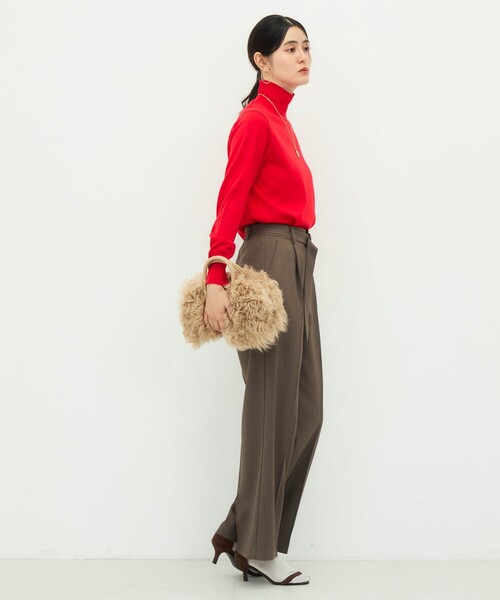 NOLLEY’S Sophi(ノーリーズソフィ)の「《セットアップ対応》ウォッシャブルドライシャークタックセミワイドパンツ(その他パンツ・レディース・ブラウン/グレー・34/36/38)」の18枚目の写真