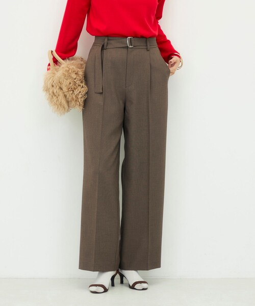 NOLLEY’S Sophi(ノーリーズソフィ)の「《セットアップ対応》ウォッシャブルドライシャークタックセミワイドパンツ(その他パンツ・レディース・ブラウン/グレー・34/36/38)」の19枚目の写真