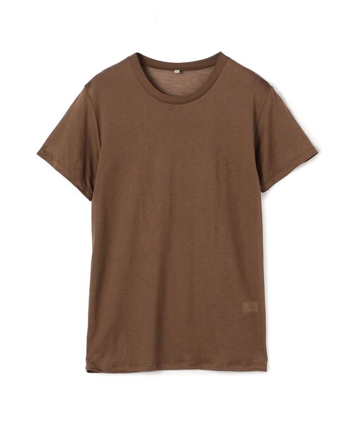 BASERANGE(ベースレンジ)の「BASERANGE バンブー クルーネックプルオーバー(Tシャツ/カットソー・レディース・ブラウン/ブラック・S)」の1枚目の写真