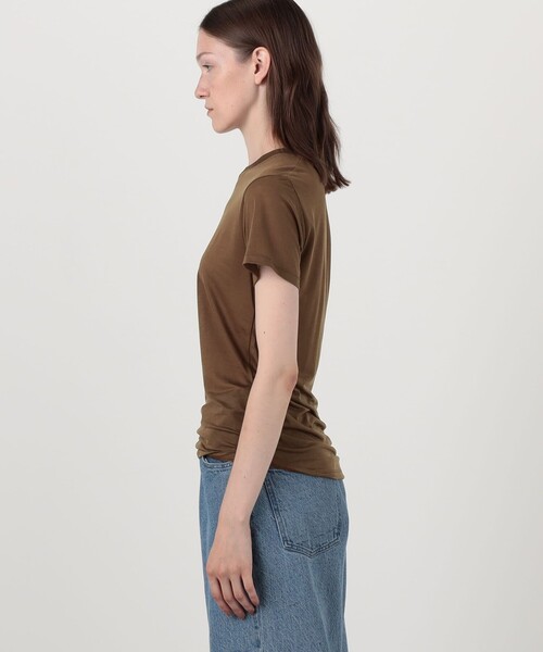 BASERANGE(ベースレンジ)の「BASERANGE バンブー クルーネックプルオーバー(Tシャツ/カットソー・レディース・ブラウン/ブラック・S)」の5枚目の写真