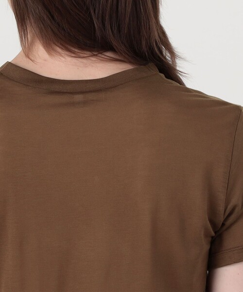 BASERANGE(ベースレンジ)の「BASERANGE バンブー クルーネックプルオーバー(Tシャツ/カットソー・レディース・ブラウン/ブラック・S)」の8枚目の写真
