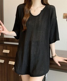 ネックチャーム付きオーバーサイズTシャツ