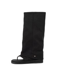 DIFFERSHOE（ディファーシュー）の「ノアール ロングブーツ 6.5CM [リネン ブラック]（ブーツ）」
