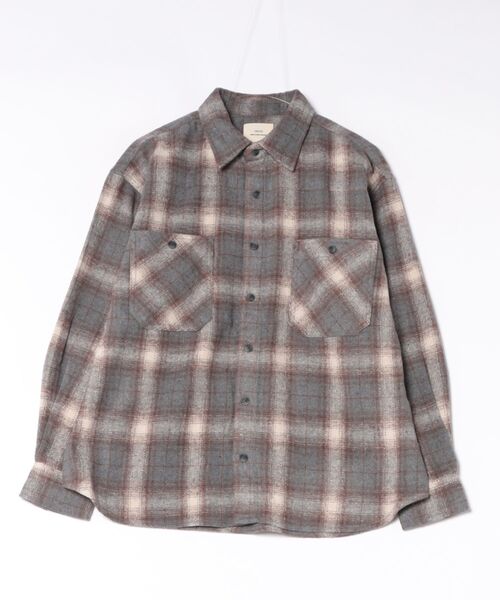 CORISCO(コリスコ)の「ネルオンブレシャツ(M1)(シャツ/ブラウス・メンズ・ブラック系1/グレー系1/グレー系2/ベージュ系1/ネイビー系1・MEDIUM/LARGE/X-LARGE)」の10枚目の写真