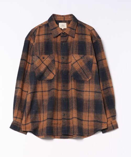 CORISCO(コリスコ)の「ネルオンブレシャツ(M1)(シャツ/ブラウス・メンズ・ブラック系1/グレー系1/グレー系2/ベージュ系1/ネイビー系1・MEDIUM/LARGE/X-LARGE)」の7枚目の写真