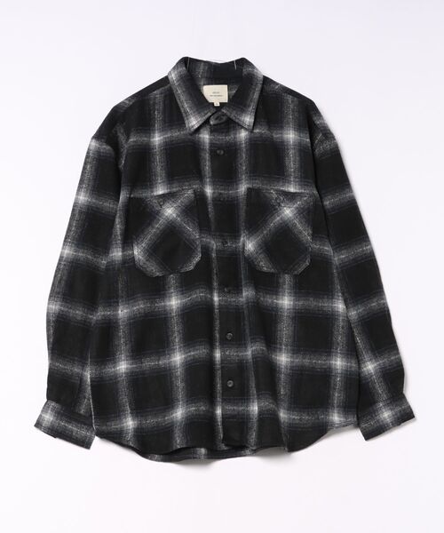 CORISCO(コリスコ)の「ネルオンブレシャツ(M1)(シャツ/ブラウス・メンズ・ブラック系1/グレー系1/グレー系2/ベージュ系1/ネイビー系1・MEDIUM/LARGE/X-LARGE)」の8枚目の写真