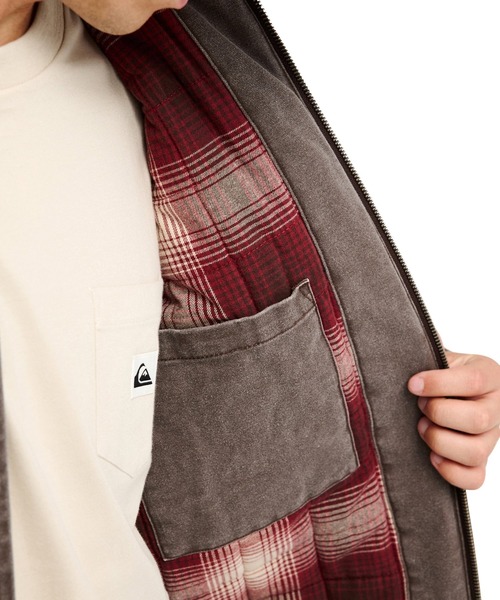Quiksilver(クイックシルバー)の「QUIKSILVER メンズ SHAPER PAD JKT LINED ジャケット 【2026年秋冬モデル】/クイックシルバーワークブルゾン(ブルゾン・メンズ・ベージュ/ブルー・X-LARGE/LARGE/MEDIUM)」の5枚目の写真