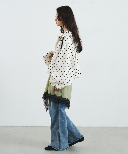 ROSE BUD(ローズバッド)の「POLKA DOT PUFF BLOUSON(ブルゾン・レディース・BROWN/Off White・ONE SIZE)」の3枚目の写真