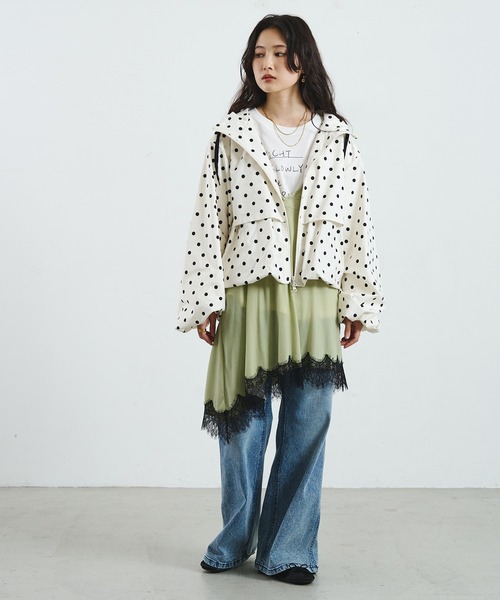 ROSE BUD(ローズバッド)の「POLKA DOT PUFF BLOUSON(ブルゾン・レディース・BROWN/Off White・ONE SIZE)」の5枚目の写真