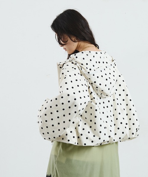 ROSE BUD(ローズバッド)の「POLKA DOT PUFF BLOUSON(ブルゾン・レディース・BROWN/Off White・ONE SIZE)」の9枚目の写真